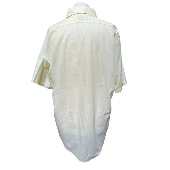 Vintage 1960s Arrow Belmont Club Perma-Iron Men's Shirt Yellow Semi Sheer Disco - Picture 2 of 7